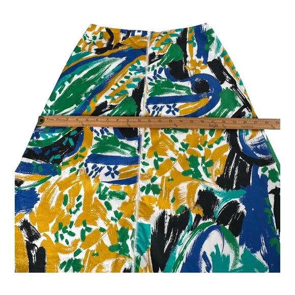 Kobi Halperin Skirt Womens Size Small Lined Colorful Print Blue Yellow - Picture 6 of 11